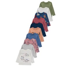 GX546: 10 Pack Dinosaur Long Sleeve Tops (2-3 Years)